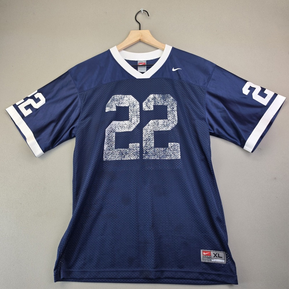 Vintage Nike Team PSU Penn State Nittany Lions #22 Football Jersey Youth XL Navy